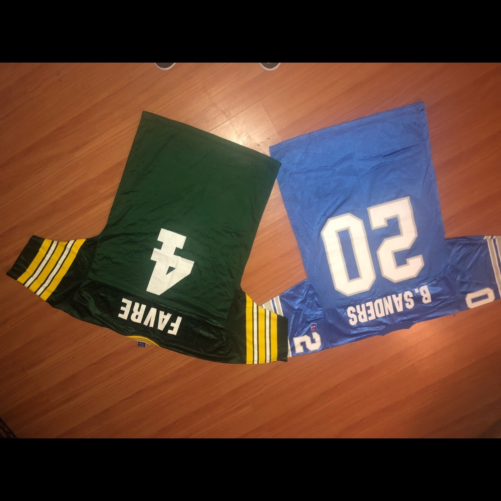 Authentic Jerseys GB-Farve and Det-B.Sanders